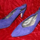Vintage Jasmin Purple Suede Leather Shoes Pump Heel 8.5