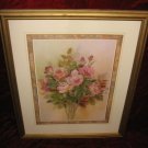 Nice Rose Floral Flower Art Print Poster Wooden Gold Frame