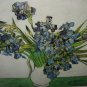Vincent Van Gogh Irises Gold Wooden Framed Art Print Poster Vase