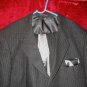 Europa Uomo Black Wool Suit Pants Jacket Tie Sz 50