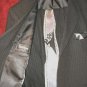 Europa Uomo Black Wool Suit Pants Jacket Tie Sz 50