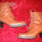 Like New Newport News Brown Leather Boots Shoes 7.5