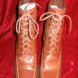 Like New Newport News Brown Leather Boots Shoes 7.5