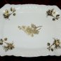 Vintage Hammersley & Co Bone China Gold Pedestal Rectangular Compote England