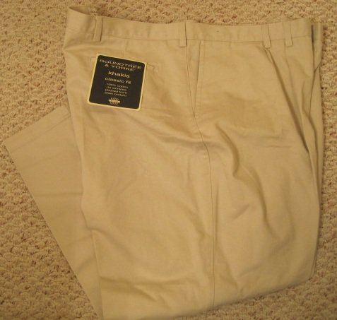 Big Mens Roundtree & Yorke Khaki Pants Size 54 X 30 925081