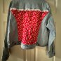 Embellished Denim Jacket Hearts with Arrow Valentine's Day Size XXL Handmade Upcycled