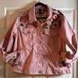 Boho Sheer Lace Embroidered Denim Jacket Upcycled Size XXL