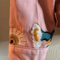 Boho Sheer Lace Embroidered Denim Jacket Upcycled Size XXL