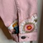 Boho Sheer Lace Embroidered Denim Jacket Upcycled Size XXL