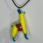 Necklace - Animal - Llama Yellow with Blue Features