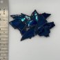 Brooch Pin - Abstract Blue Torched Chrome