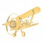 Brooch Pin - Airplane Goldtone