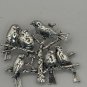 Brooch Pin - Animal - Birds in Tree Silver Toned Metal