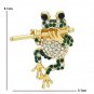 Brooch Pin - Animal - Frog Playing Flute