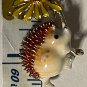 Brooch Pin - Animal - Hedgehog with Yellow Flower