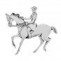 Brooch Pin - Animal - Horse With Rider