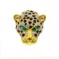 Brooch Pin - Animal - Leopard Face with Rhinestones
