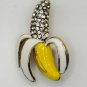 Brooch Pin - Food - Banana with Rhinestones