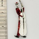 Brooch Pin - Man Playing Cello