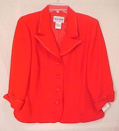 New 2 pc RED Suit Dress Jacket Plaza South Size 12 - H811061