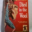 DIED IN THE WOOL by Ngaio Marsh 1949 Pocket Book 626 Bernard Safran Cover Illustrator s0204 DIED IN THE WOOL by Ngaio Marsh 1949 Pocket Book 626 Bernard Safran Cover Illustrator s0204