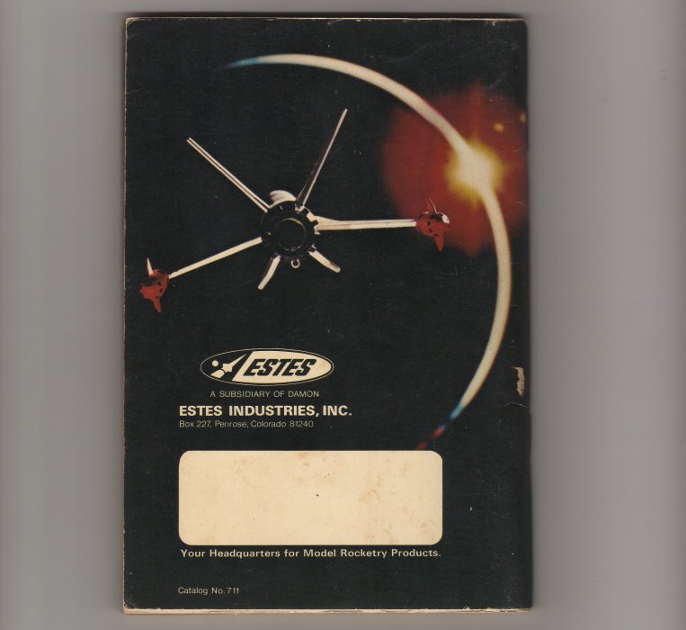 1971 Estes Model Rocketry Catalog No. 711 Model Rockets Space Hobby