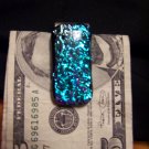 Dichroic fused glass money clip