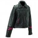 Diamond Plate Leather Rock Design Ladies' Jacket-XXLarge