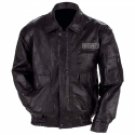 Leather Jacket with Security Logos-Large