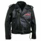 Leather Motorcycle Jacket-Medium