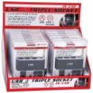 12pc In-Car USB and Triple Socket in Countertop Display