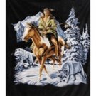 Queen Size Blanket - Indian on Horse