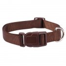 Chocolate Brown Fashion Nylon Adjustable Dog Collar 18"-26" Neck