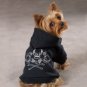 Black Crowned Crossbone Dog Hoodie Sweatshirt medium