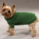 Marled Yarn Basic Knit Dog Sweater green