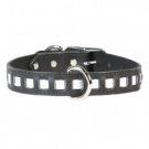 Black And White Dreamweaver Leather Dog Collar 18