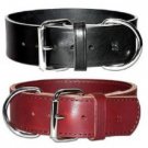 Plain Latigo Collars for Med to Large Dogs burgundy