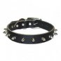 Spiked Latigo Leather Dog Collar black