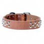 Cone Studded Leather Dog Collar 19 inches