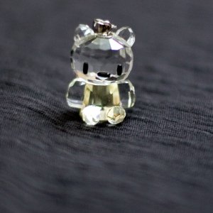 Real crystal kitty in yellow