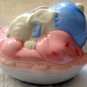 Porcelain Ceramic Sweet Fluffy Sleeping Cottontail Rabbit bowl