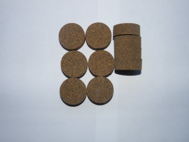 10 RUBBER CORK RINGS 1 1/4"X1/2" BLACK FINE GRAIN  NO BORE