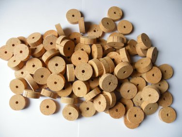 100 CORK RINGS 1 1/2"X1/2"  BORE 1/4" GRADE A