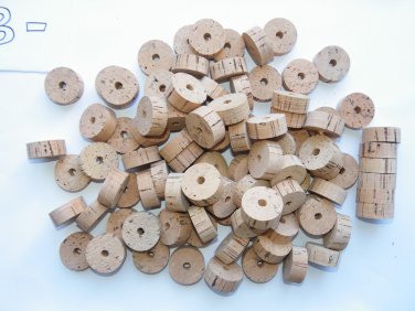 200 CORK RINGS 1 1/4"X1/2"  BORE 1/4" GRADE B (-)  FREE SHIP FOR WORLDWIDE