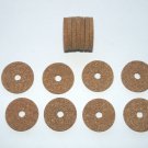 15 RUBBERIZED CORK RINGS 1 1/4"X1/8" BORE 1/4" RED GRAIN -NEW !!!!!!!