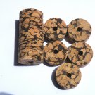 10 BURL CORK RINGS 11/4"X1/2" W+B BORE 1/4"