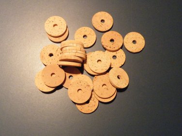30 CORK RINGS 1 1/4"X1/8" BORE 1/4" GRADE MIXT MEDIUM