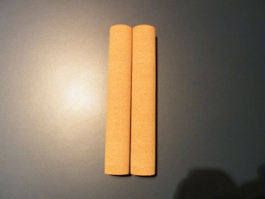 2 AGGLOMERATED CORK STICKS/HANDLE/GRIPS 7.5"X1 1/8"  FINE GRAINE  BORE 1/4"