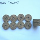 12 RUBBERIZED CORK RINGS 11/4"X1/4" NO  BORE "CHITA"