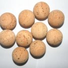 10 NATURAL CORK BALLS 1 1/2" DIAMETER(38 mm) . Premium quality